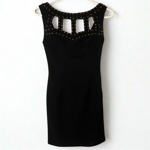 Forever 21 Black Cutout Studded Mini Dress